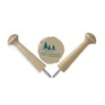thumbnail image 3 of Clavijas Agitadoras Atornilladas De Madera Dura De Abedul - Longitud De Madera De 2,9 Pulgadas Más Perno Colgante - Paquete De 10, 3 of 5