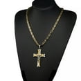 thumbnail image 4 of EOEMY Womens Mens Stainless Steel Crucifix Cross Pendant Necklace Byzantine Chain 22"-Default, 4 of 5