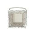 thumbnail image 4 of The Lucky Clover Trading Swing Handle Square Bamboo Basket - Washed White 8 in, 4 of 5