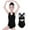 Black B, variant on WOLLED Kids Girls Gymnastics Leotards Toddler Sleeveless Sport Biketard 3-12Y