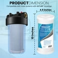 thumbnail image 2 of Metpure Universal 5 Micron 10” x 4.5” Whole House Carbon Water Filter Cartridge Replacement - Coconut Shell Carbon Block CTO. Compatible with/Replacement Pentek, Dupont, GE, etc. 2-Pack, 2 of 9