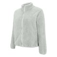 thumbnail image 3 of Jackets For Women Winter Casual Zip Up Sherpa Jacket Fleece High Neck Coats Lightweight Fall Outerwear With Pockets, 3XL, 3 of 6