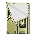 thumbnail image 2 of Hip Hop Soft Flannel Fleece Blanket, Electronic Music Devices as Turntable Headphones Speaker for Recording, Cozy Plush for Indoor and Outdoor Use, 50" x 70", Pale Yellow and Black, by Ambesonne, 2 of 5