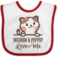 thumbnail image 3 of Inktastic Meemaw and Pop Pop Cat Grandchild Girls Baby Bib, 3 of 4