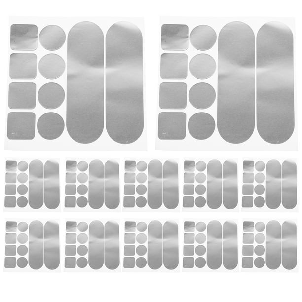 12 hojas de parches de aluminio para ollas de sopa, pegatinas de aluminio multiusos, utensilios de cocina, parches con fugas