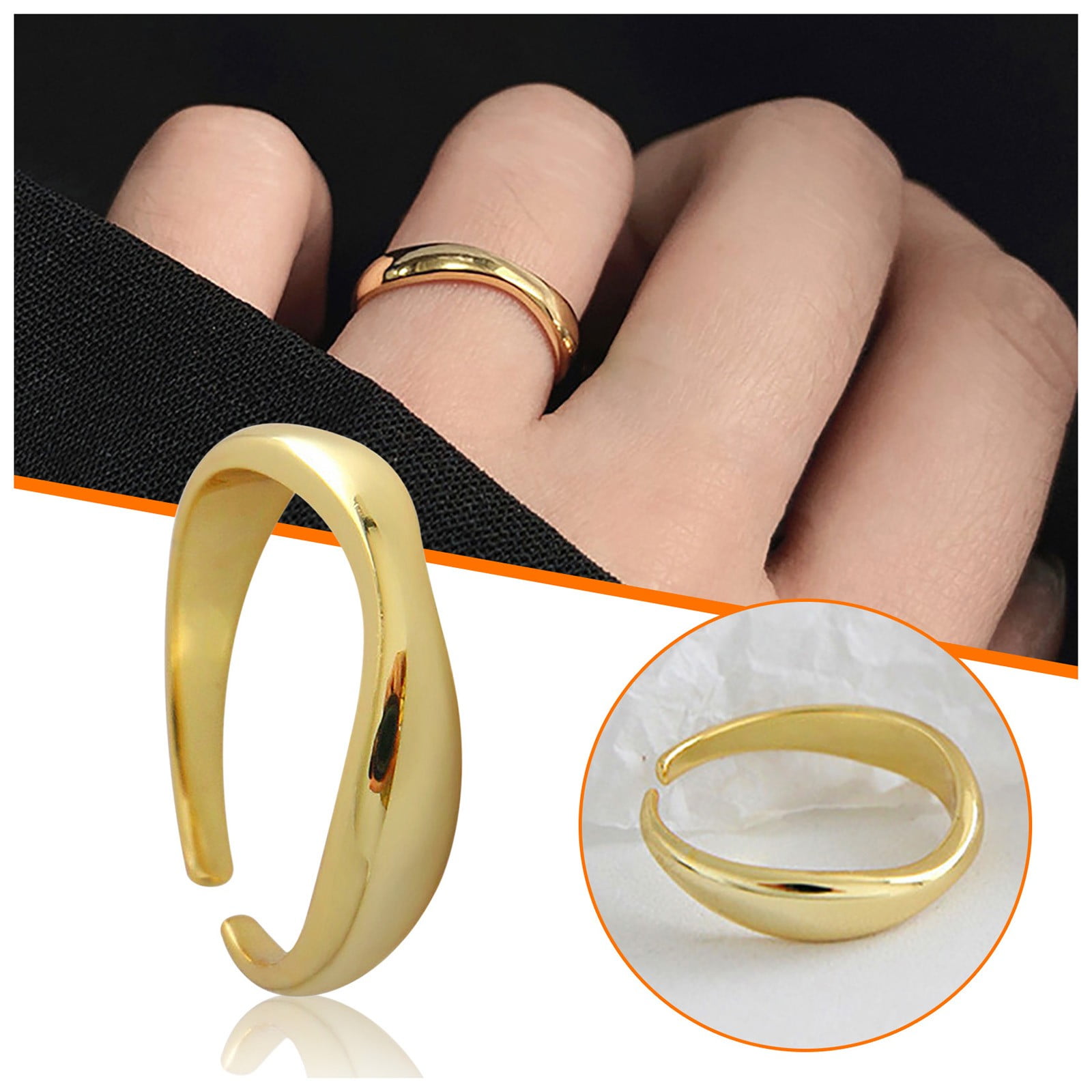 Polished Gold Ring – Bagatiba