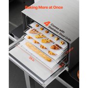 KFFKFF Commercial Countertop Convection Oven, 4.24 cu.ft Capacity for Full-Size Pans, Electric Oven with 4 Racks, 360° Air Circulation, Ideal for Bakeries, Restaurants, and Pizza Shops