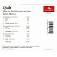 thumbnail image 2 of Janis Mercer - Quilt - Music for Fixed Electronics & Piano - Music & Performance - CD, 2 of 2