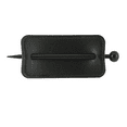 thumbnail image 2 of Pastel Rectangular Leather Stitched With Wooden Hair Stick - Black, 2 of 3