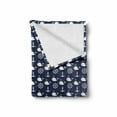 thumbnail image 2 of Navy Blue Soft Flannel Fleece Blanket, Maritime Pattern with Whales Helms Anchors Nautical Elements Deep Sea Life, Cozy Plush for Indoor and Outdoor Use, 50" x 70", Navy Blue White, by Ambesonne, 2 of 6