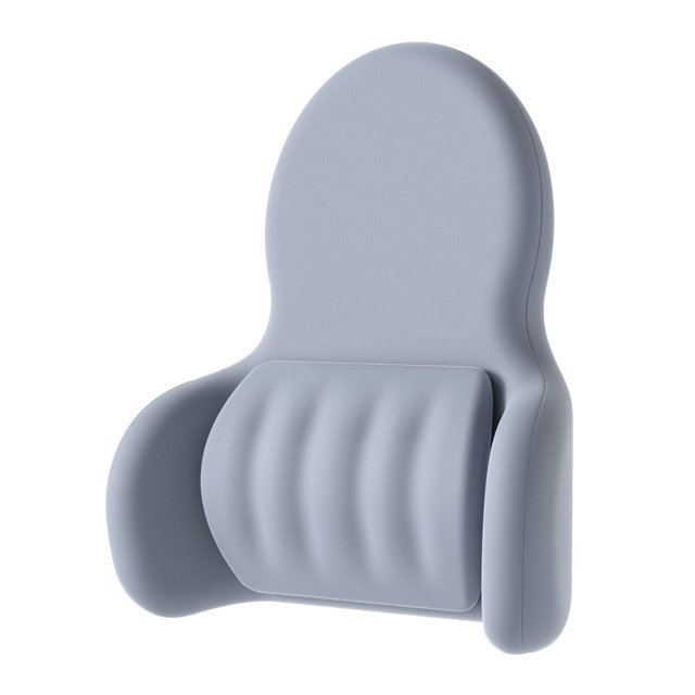 Soporte lumbar de automóviles Soporte de almohada de almohada Decoración multipropósito Memoria Cushion para la sala de juegos de lectura del sueño Gris
