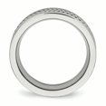 thumbnail image 2 of Bague Torsadée en Acier Inoxydable Brossé et Poli 7mm Taille 9.5, 2 of 6