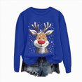 thumbnail image 5 of Towmus Christmas Sweatshirts for Women Casual Crewneck Long Sleeve Funny Elk Sequins Graphic Pullover Tops, 5 of 6