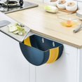 thumbnail image 5 of Contenedores de basura de cocina, contenedor de basura colgante plegable para cocina, oficina, baño (azul), 5 of 5
