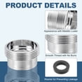thumbnail image 3 of 2Pcs Faucet Aerator Adapter, M16 Female to M22 Male with Washer, 12mm Length, 3 of 6