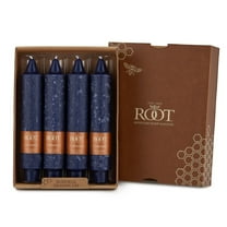 Root Candles Unscented Timberline Collenette 7-Inch Taper Candles, Abyss, box of 4 ea.