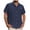 Dark Blue -AH08, variant on Men's Short Sleeve Dress Shirts Stretch Stain Shield Casual Button Down Shirts Solid Formal Shirt with Pocket Khaki 4XL