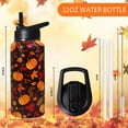 thumbnail image 2 of 32oz Fall Stainless Insulated Aater Water Bottle with Straw,Autumn Gym Hiking Sports Coffee Mug Cup Water Bottles,Fall Decor Stuff Accessories, 2 of 6