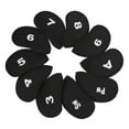 thumbnail image 3 of 10 Fundas Protectoras para Cabezas de Hierro de Golf, Regalos para Golfistas, a Prueba de Polvo, de Neopreno, Fundas Protectoras Profesionales para Ca Negro, 3 of 8