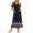 Floral Black, variant on Long Nightgowns for Women Short Sleeve House Dress with Pockets Mumu Dress