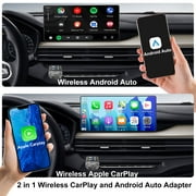 ESSGOO 2 in 1 Wireless CarPlay & Android Auto Adapter - 5.8GHz, Plug & Play, OTA Upgrade, Mini Model for 2016+ Wired - Compatible Cars with Seamless Dual - Platform Connectivity