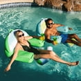 thumbnail image 6 of Big Joe Lazy Lounger No Inflation Needed Pool Float with Headrest and Footrest, Rolling Wave Lime Double Sided Mesh, Quick Draining Fabric, 3.5 feet Lounger, 6 of 8