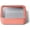 Perracotta, variant on Caraway Glass Food Storage - 10 Cup Glass Container - Ceramic Coated Food Container - Non Stick Lunch Box with Lids - Dishwasher, Oven, & Microwave Safe - Square Shape - Perracotta