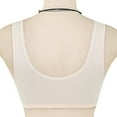 thumbnail image 3 of CHUANK Front Closure Bras for Women Plus Size Wireless Padded Plus Size Wire Free Bras Beige 4XL, 3 of 3