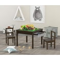 thumbnail image 4 of UTEX Table de Jeu de Construction 2 en 1 pour Enfants avec Tiroirs de Rangement et Assiette Intégrée (Espresso avec Égouttoir Gris), 4 of 4