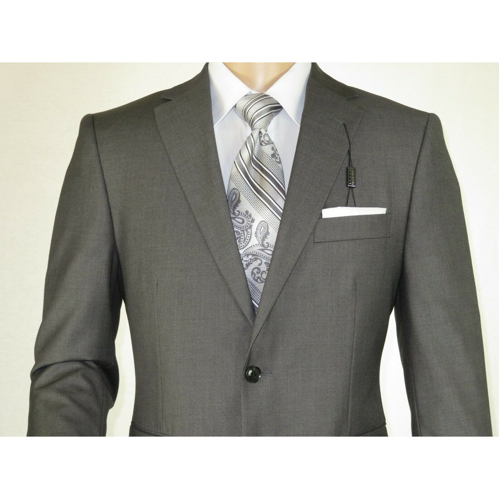 Angelo Rossi - Men Two Button Suit ANGELO ROSSI Solid Classic Business ...