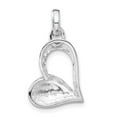 thumbnail image 3 of Sterling Silver Polished & Antiqued Open Heart Pendant QP2410, 3 of 4