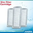 thumbnail image 2 of Marina Slim Filter Bio‑Carb Replacement Cartridges for Tropical Goldfish Tanks, Size 3‑Pack, 2 of 5