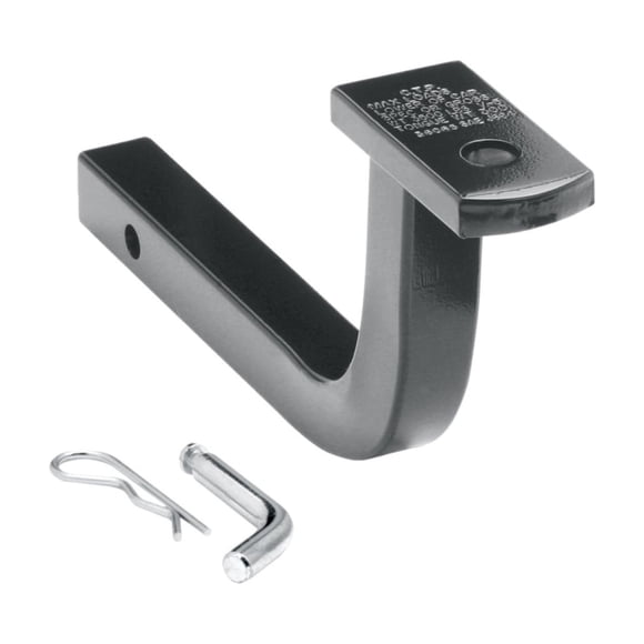 Attelage de Remorque Prêt pour l'Attelage 36065 Classe II; Convient pour Récepteur de 1-1/4 Pouce; Trou de Boule de 3/4 Pouce; Tige Creuse de 10 Pouces; Non Pivotant; Non Extensible; Revêtement en Poudre; Noir; Acier; Sans Boule