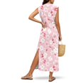 thumbnail image 4 of KUIFORTI Hawaii Matching Couple Outfits for Romantic Date Cherry Blossom Summer Husband and Wife Clothing Loose Swing Sundresses with Pockets Washable Fashionable, 4 of 7
