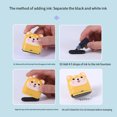 thumbnail image 4 of Double Layer Printing Color Integrated Molding Seal Customized Name Color Integrated With Ink Name Stamp（10ml） Valentine for Kids Holiday Ink Connectable Large Ink Pads for Rubber Kids Face Jungle, 4 of 4