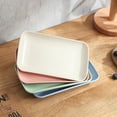thumbnail image 3 of Monyance wheat fiber plate 4pc Unbreakable Microwave Plates Reusable Snack Dishes(8.27X4.92X0.98Inches), 3 of 10