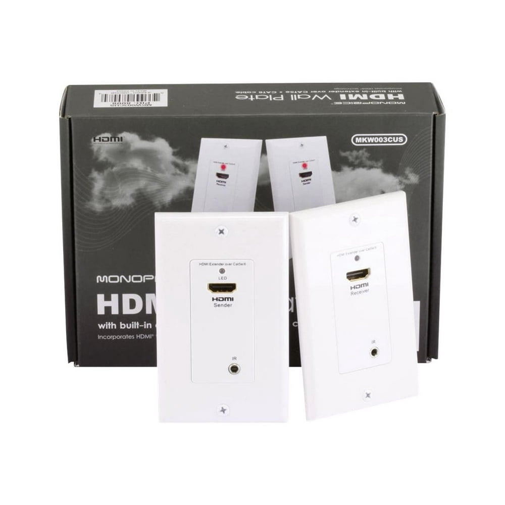 Monoprice HDMI Over Cat5e / Cat6 Extender Wall Plate (Pair