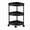 Black, variant on 3/4/5-Tier Corner Storage Cart with Wheels, Rolling Organizer Shelf for Bathroom, Kitchen