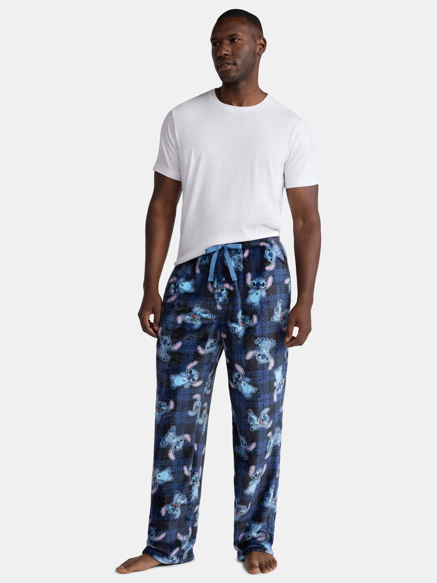 Disney, Adult Men’s, Stitch Superminky Fleece Pajama Sleep Pants, Size S-XL