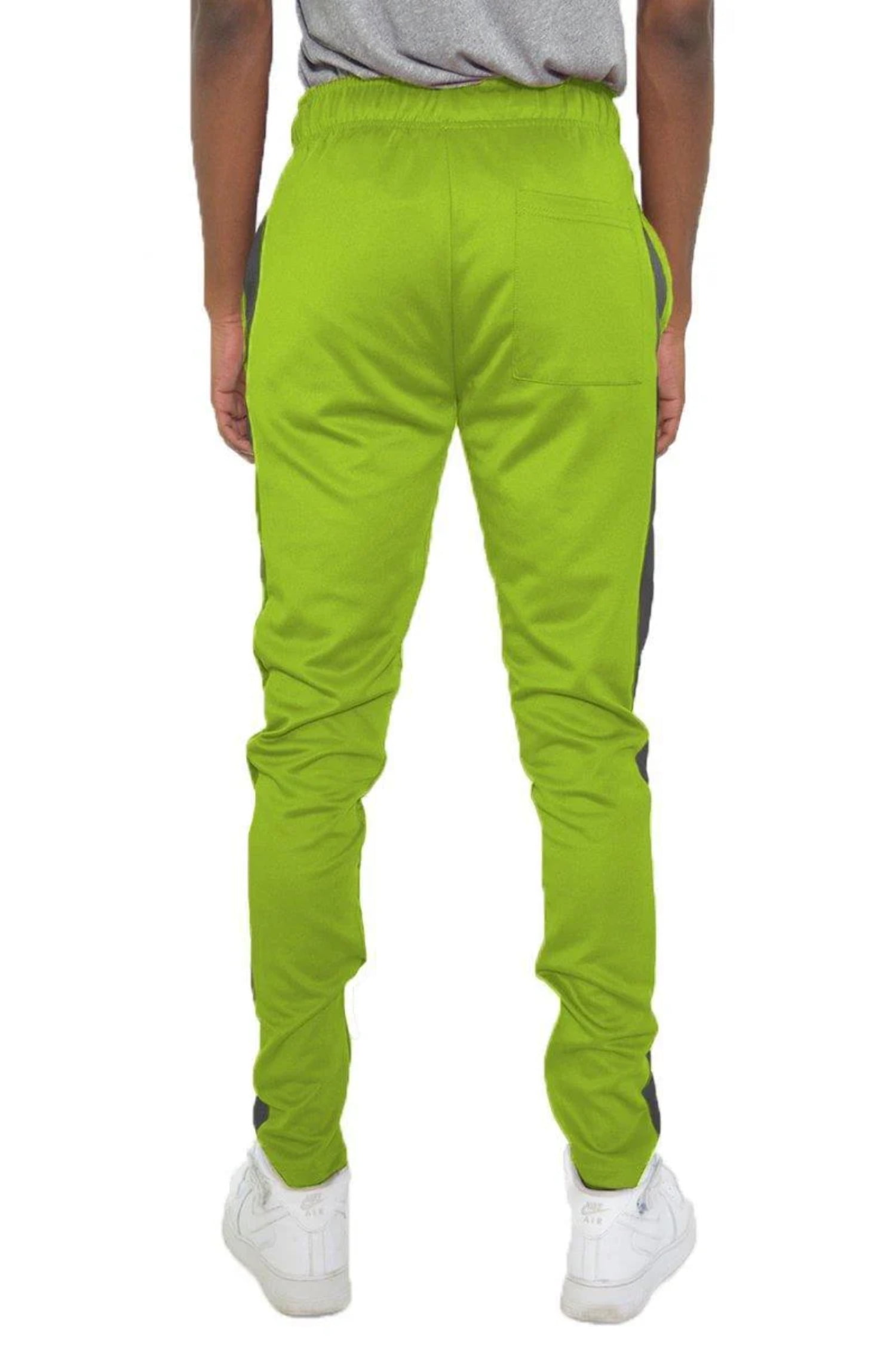 Black and lime green track pants outlet