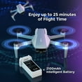 thumbnail image 4 of Contixo F36 GPS Mini Drone with 4K UHD Camera, 3-Axis Gimbal, RC Quadcopter, and Brushless Motor, Silver, 4 of 9
