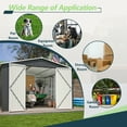 thumbnail image 3 of Outdoor Waterproof Garden Tool Storage Sheds with Metal Foundation with Floor Frame, Tool Shed with Lockable Hinged Doors & Air Vents, Storage House Waterproof for Backyard, Lawn, 3 of 10