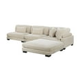 thumbnail image 6 of Lexicon Traverse Corduroy 4-Piece Modular Sectional with Ottoman in Beige, 6 of 6
