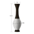 thumbnail image 2 of 39-Inch Tall Standing Designer Floor Vase - Durable Artificial Rattan - Elegant Two-Tone Dark Brown Finish - Ideal Decor Accent for Living Room, Bedroom, Entryway - Stylish Home Decor Statement Piece, 2 of 16