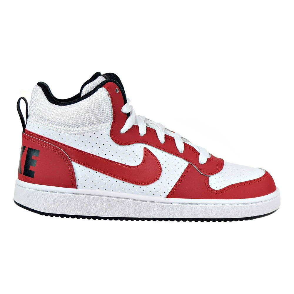 Nike - Nike Court Borough Mid Big Kid's Shoes White/Gym Red/Black ...