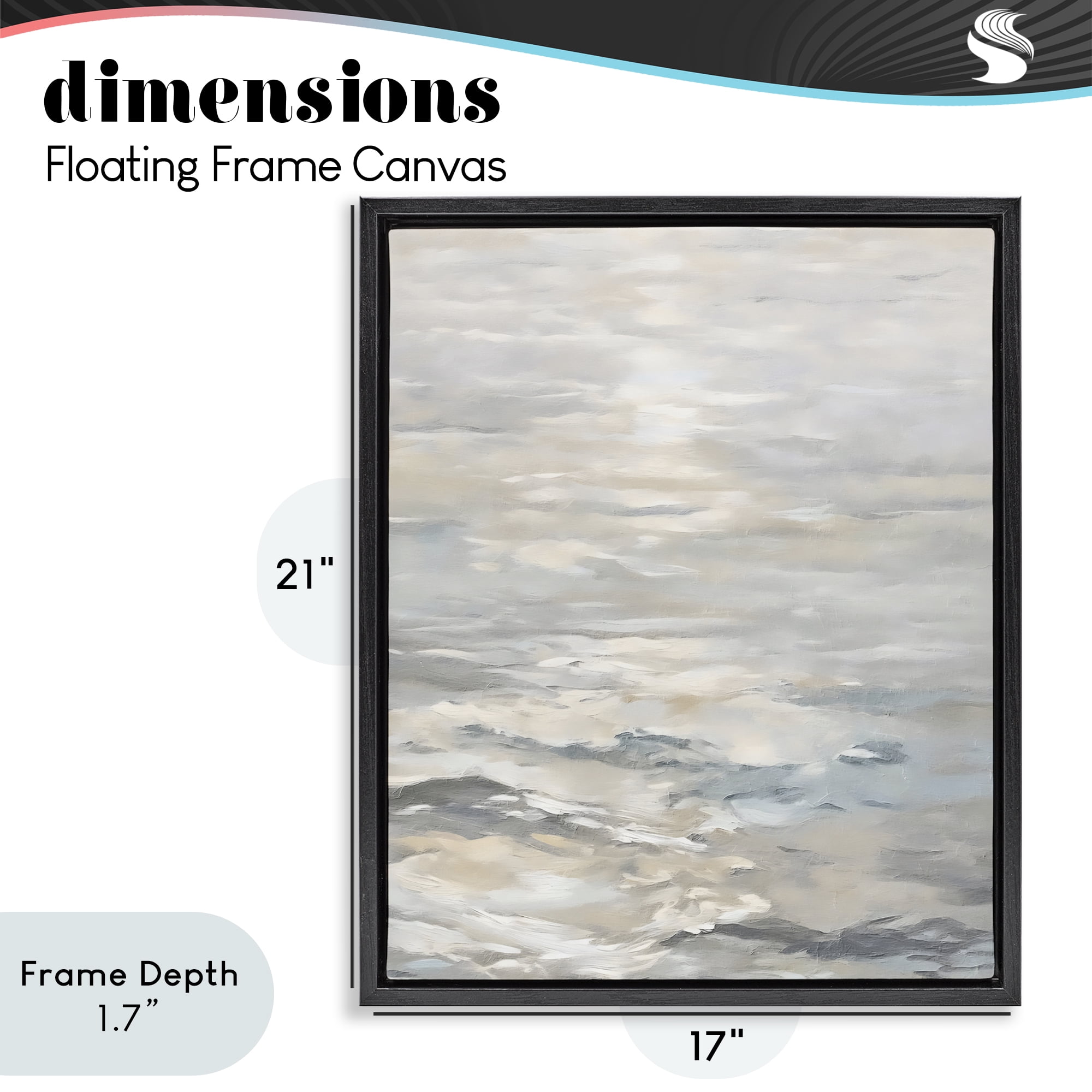Stupell Industries Shallow Reflections Morning Light Black Framed Floater Canvas Wall Art, design by Riley B
