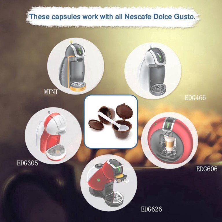 Ludlz Reusable Coffee Capsules Cup Filter for Nescafe Dolce Gusto