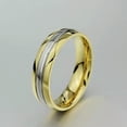 thumbnail image 4 of EOEMY 316L Stainless Steel Wedding Cz Band Gift 18K Gold Plated Couple Rings Size 5-13, 4 of 9