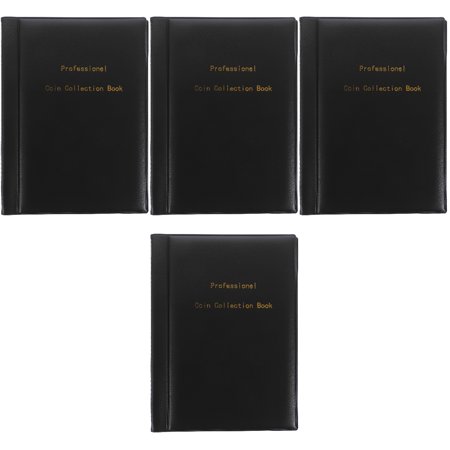 4 PCS Display Book Coin Collection Commemorative Rose Black