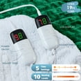 thumbnail image 6 of PMONPA Electric Heated Blanket, Flannel & Sherpa Heating Blanket for Adult, Fast-Heating with 10 Heat Levels 5 Time Settings (63"x85", Green), 6 of 6